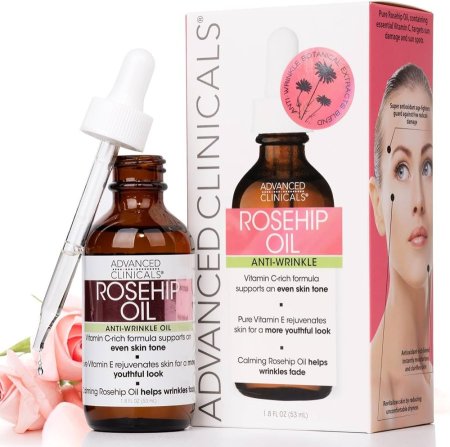 زيت ثمر الورد من ادفانسد كلينكال - ADVANCED CLINICALS Anti Wrinkle Rosehip Oil