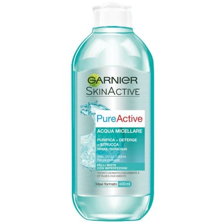 غارنييه مزيل مكياج ماء ميسيلار - 400 مل | Garnier Micellar Water Pure Active Makeup Remover - 400ml