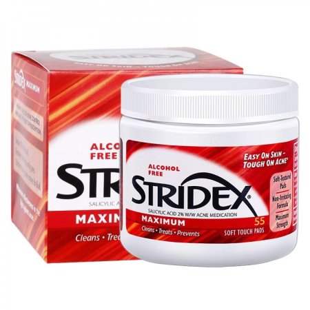 ستريديكس ماكسيمام قطع قطنية للتحكم في حب الشباب 55 قطة|  STRIDEX SALICYLIC ACID 2% W/W ACNE MEDICATION